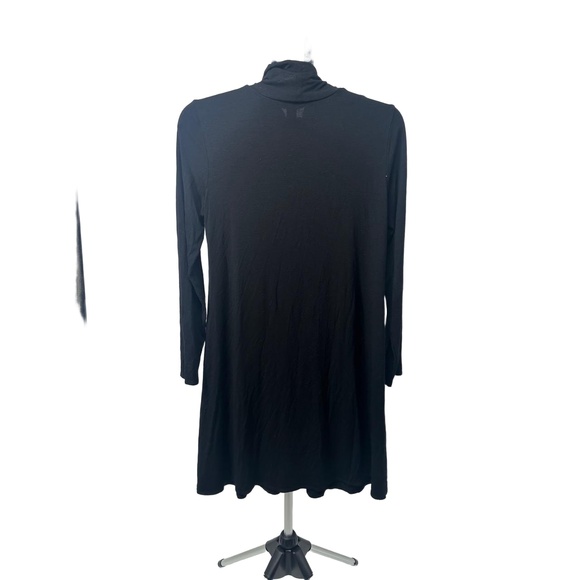 EILEEN FISHER Black Long Sleeve Loose Fit Turtleneck Dress Size Petite Medium - Picture 2 of 5